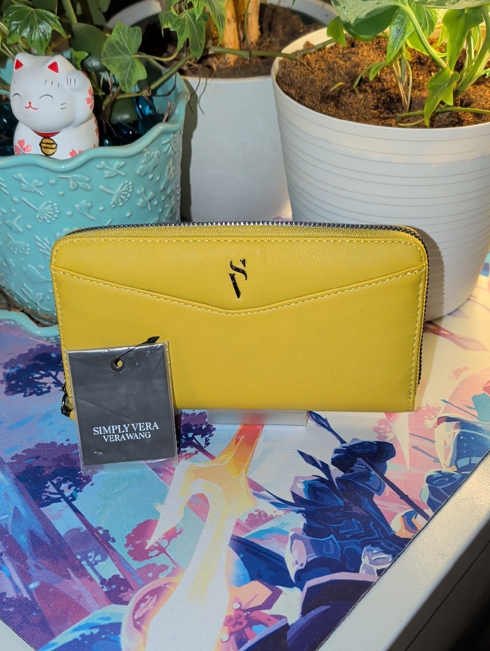 Simply Vera Vera Wang Yellow Zip-Around Wallet